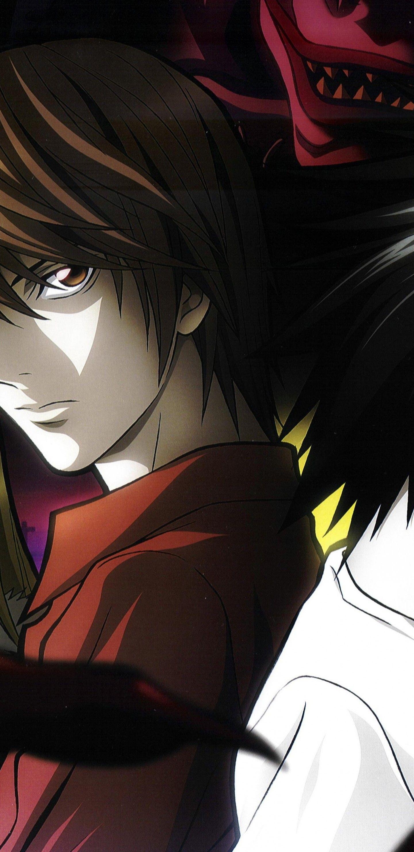 1440x2960 Download  Death Note, Lawliet L, Yagami Light, Amane Misa, Phone