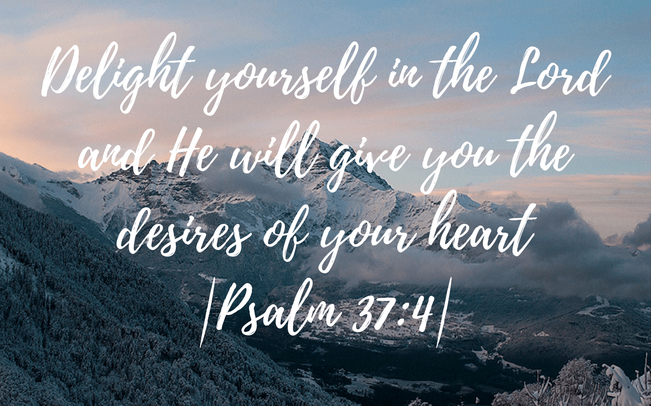 1280x800 Psalm 37:4 Desktop Macbook Background / Bible Verse / Hand, Desktop