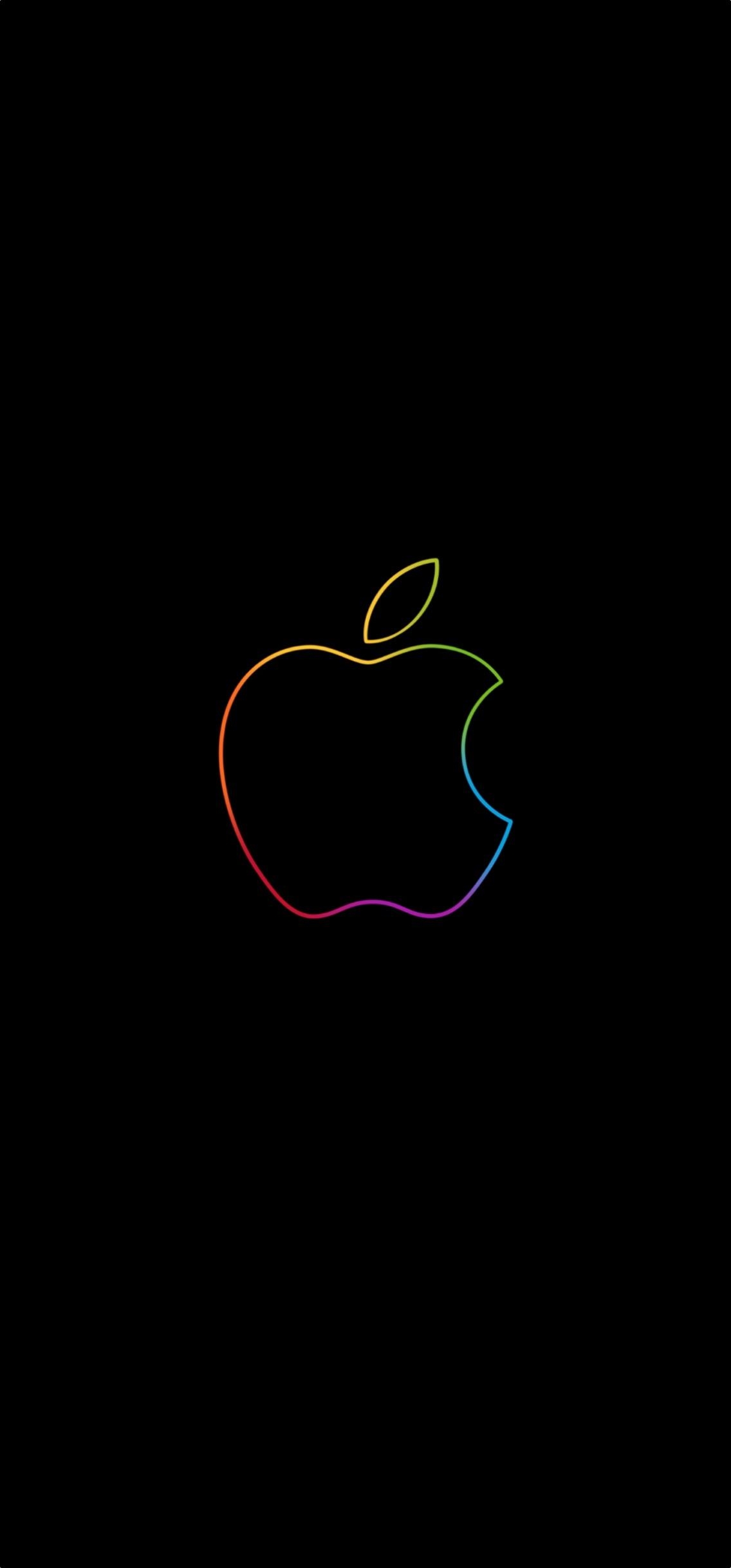 1140x2440 Download Apple Store Wallpaper Featuring The Colorful Apple, Phone