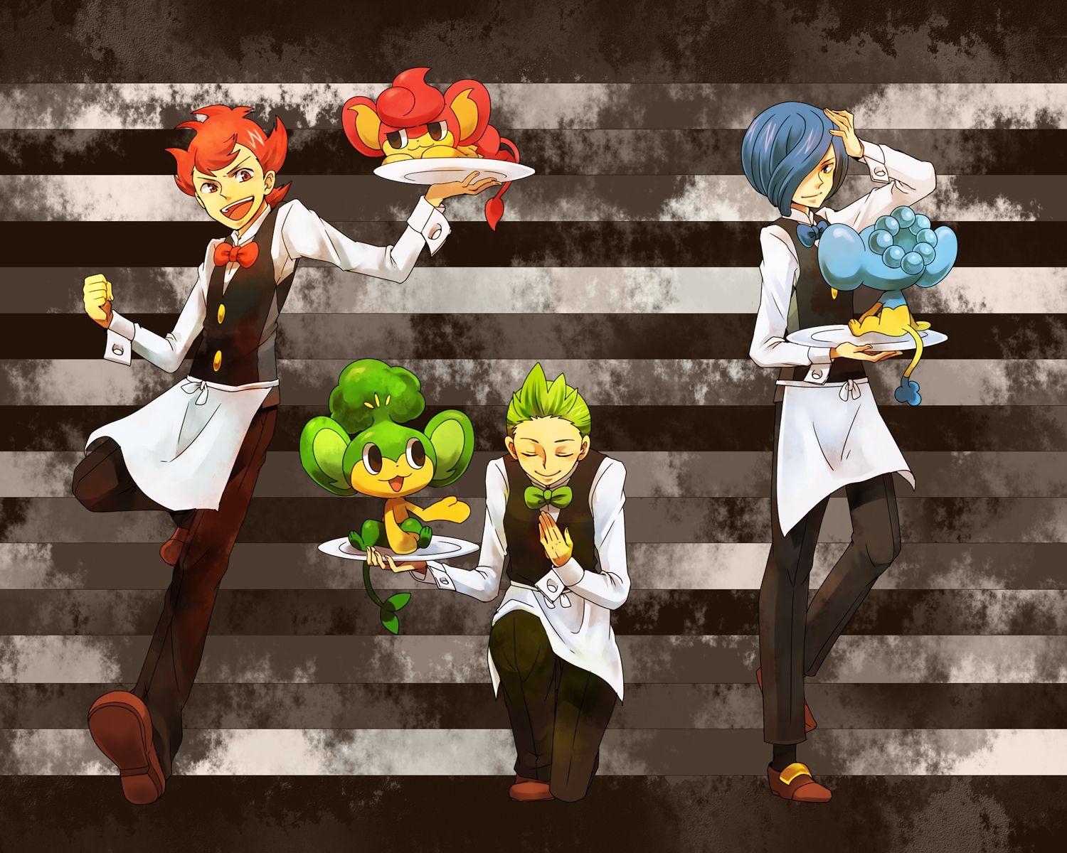 1500x1200 pokemon gym leaders panpour cilan pansage, Desktop