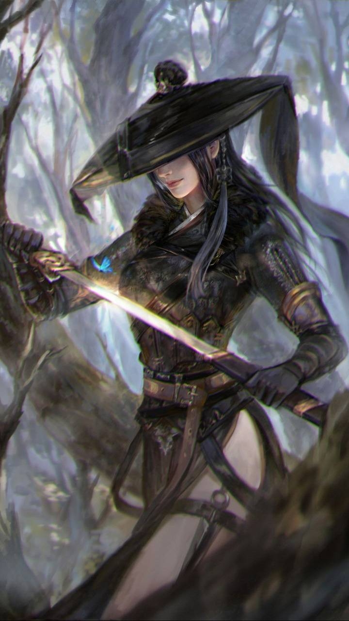 720x1280 Samurai girl 2 wallpaper, Phone