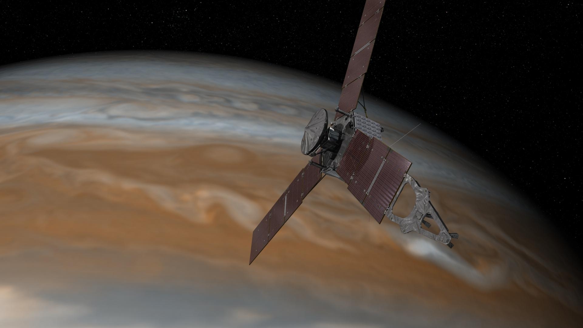 1920x1080 Jupiter's Gravity Embraces NASA's Juno Spacecraft, Desktop