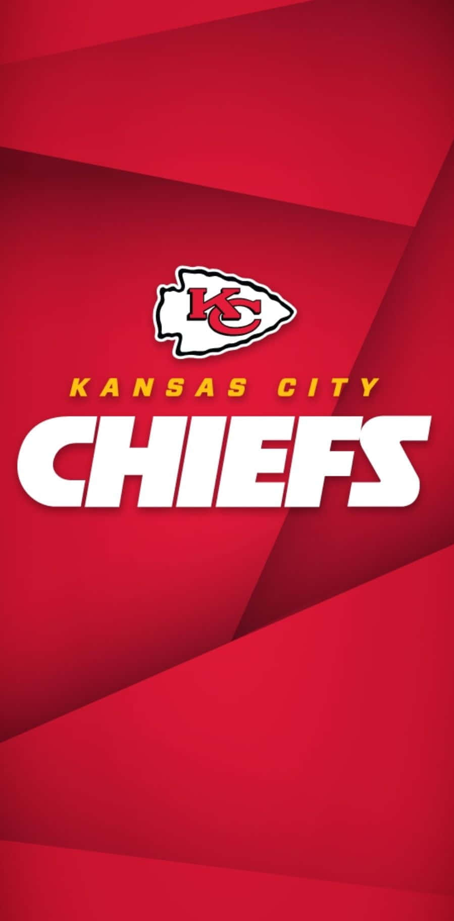 900x1830 Download Kansas City Chiefs Logo On A Red Background Wallpaper, Phone