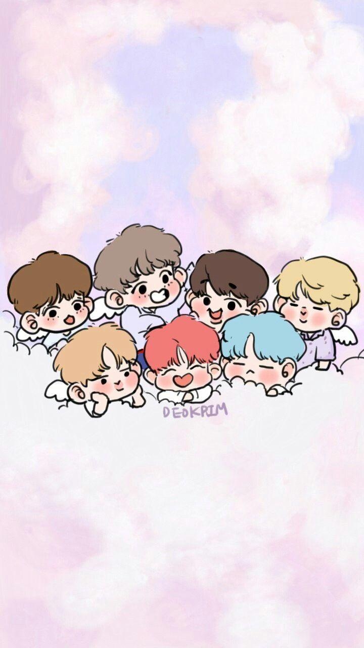 720x1280 BTS Cartoon Wallpaper Free BTS Cartoon Background, Phone