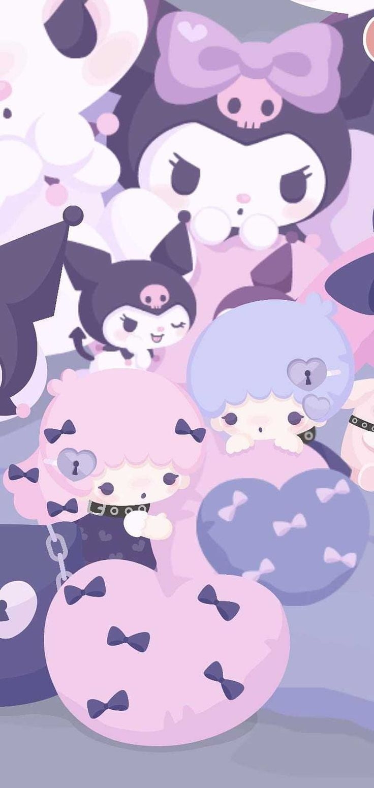 740x1560 Kuromi Wallpaper Explore more Cartoon, Cute, Japonese, Kuromi, Kuromi is My Melody's rival wa. Hello kitty iphone wallpaper, My melody wallpaper, Sanrio wallpaper, Phone