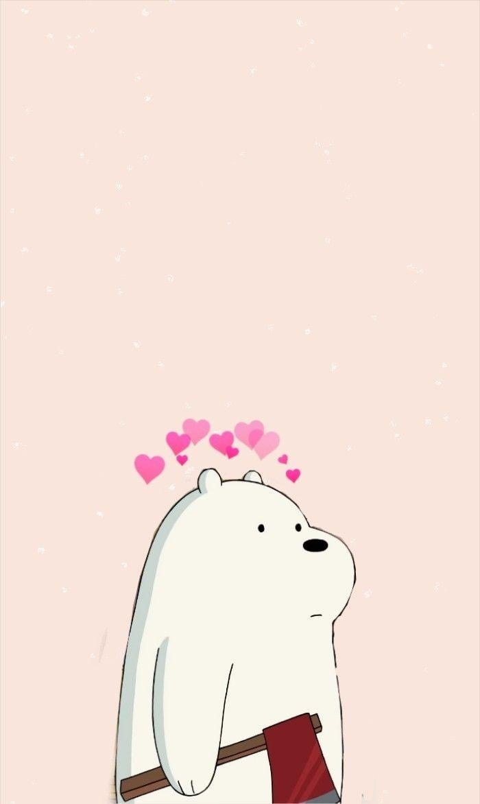 700x1180 we bare bears, ice bear ♡. Beruang kutub, Lukisan disney, Phone