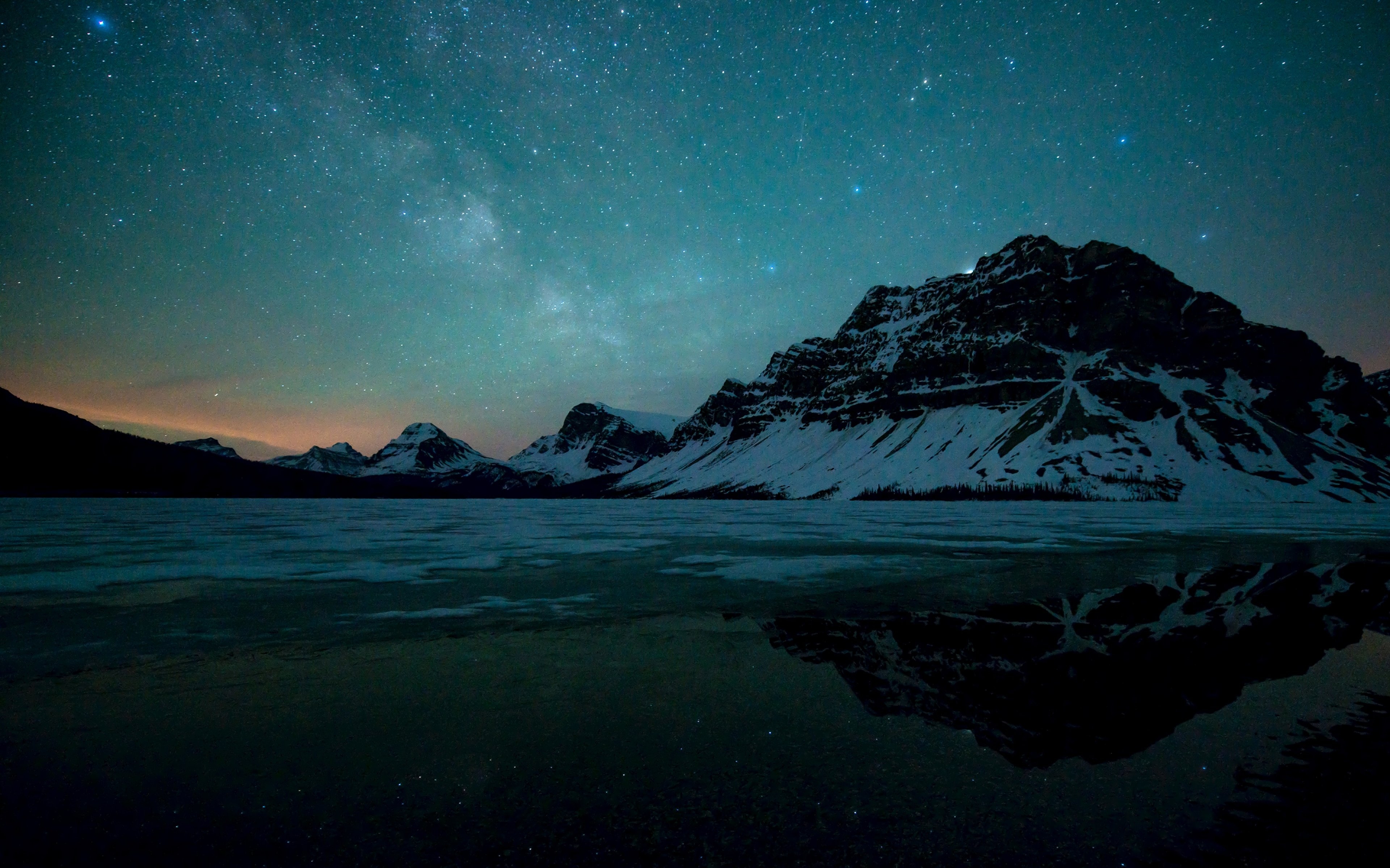 3840x2400 Free Night Mountain Wallpaper Full HD at Landscape Monodomo, Desktop