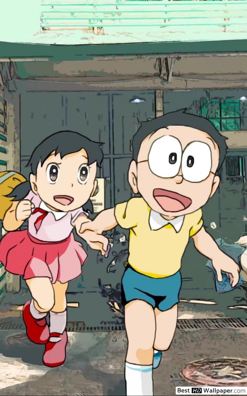 800x1280 Doraemon Cartoon Nobi & Shizuka Minamoto HD wallpaper download, Phone