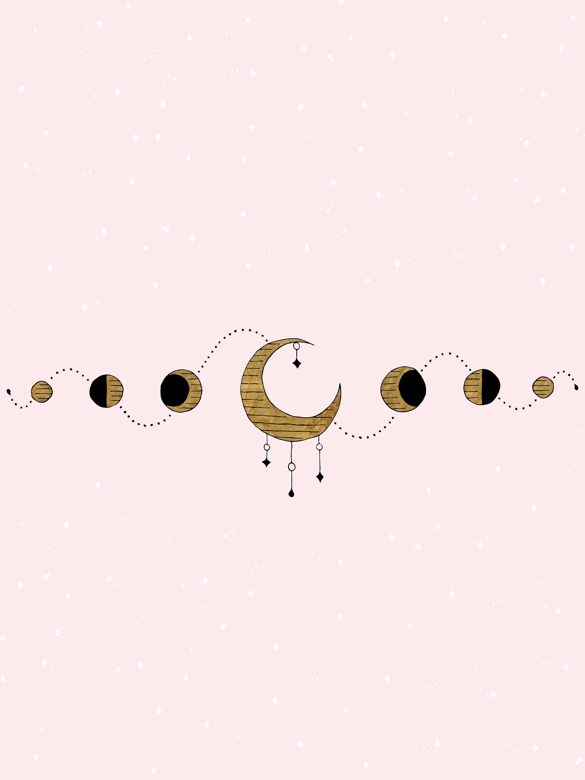 2310x3080 Moon phase desktop and phone wallpaper. Witch wallpaper, Kawaii wallpaper, Phone wallpaper, Phone