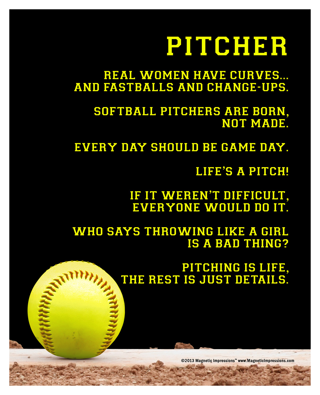 1220x1500 Unframed Softball Pitcher 8 x 10 Sport Poster Print, Phone