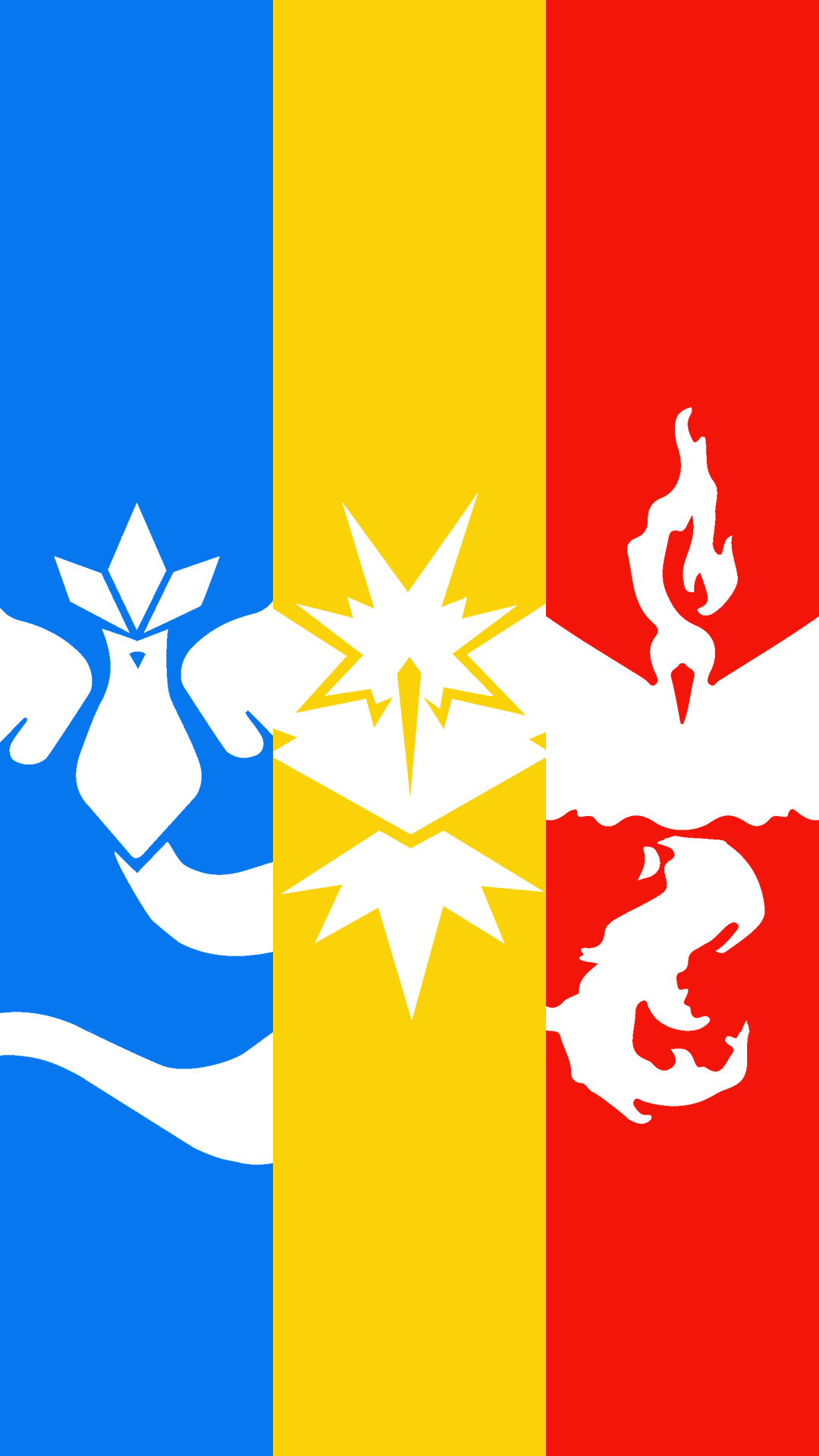 1080x1920 Pokemon Go, #Zapdos, #Articuno, #Moltres, #phone, #Team Mystic, Phone