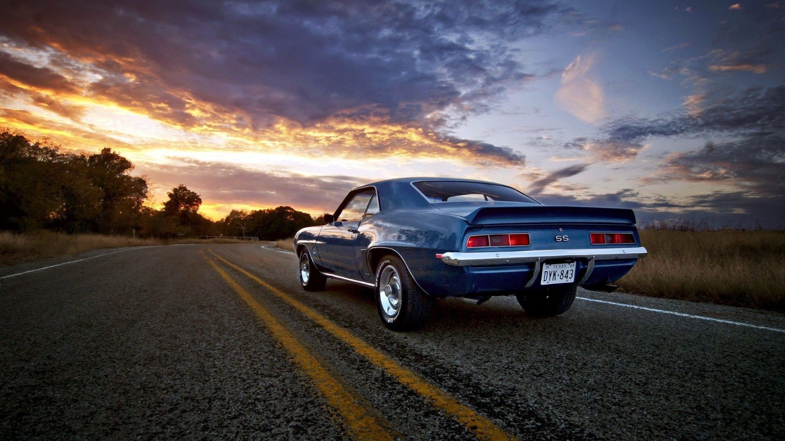 2560x1440 Chevrolet Camaro, Old Car, Road Wallpaper HD / Desktop and Mobile, Desktop