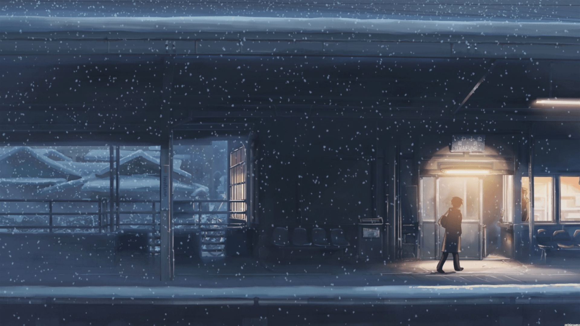 1920x1080 Overall train ambiance. Anime scenery, Aesthetic desktop wallpaper, Winter wallpaper, Desktop