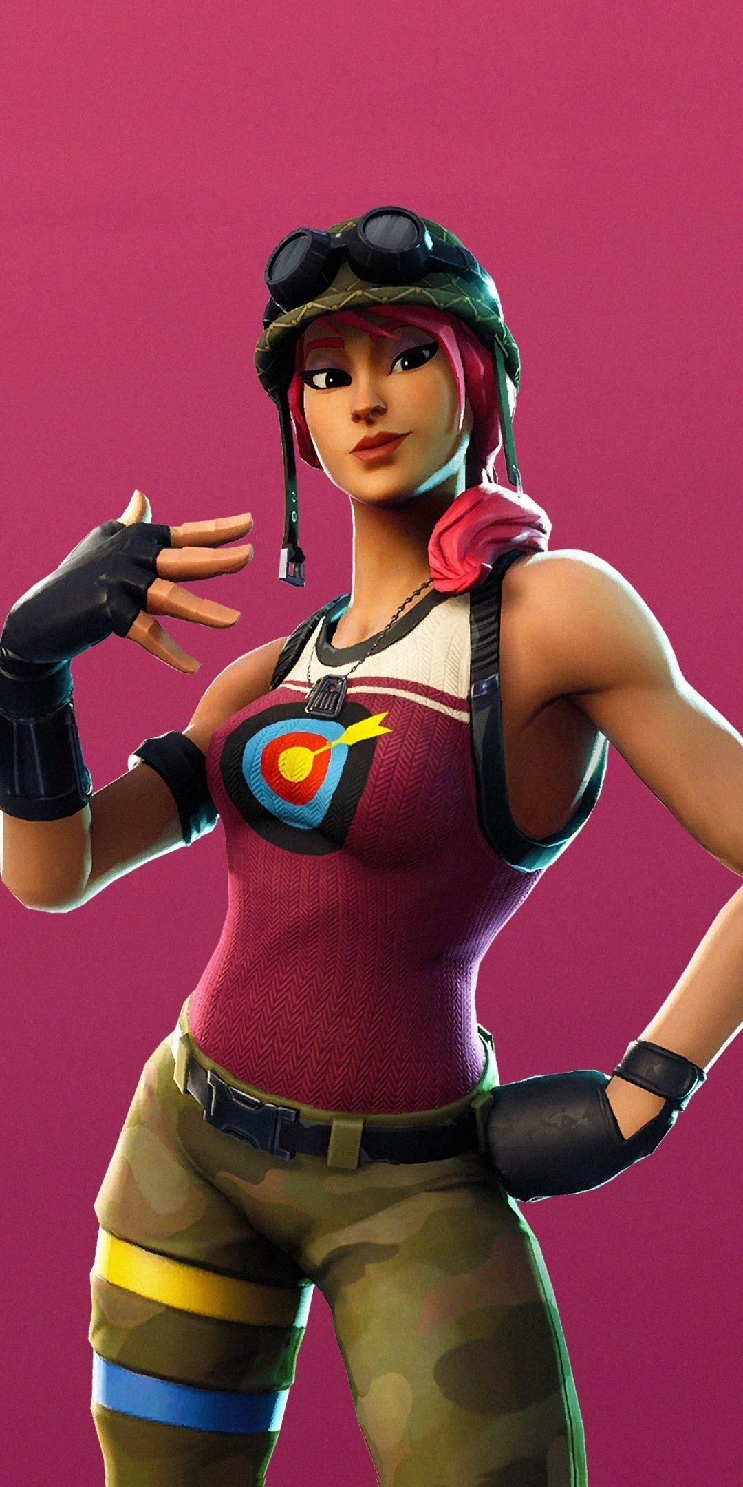 1080x2160 Bullseye, girl character, Fortnite, Season, Phone