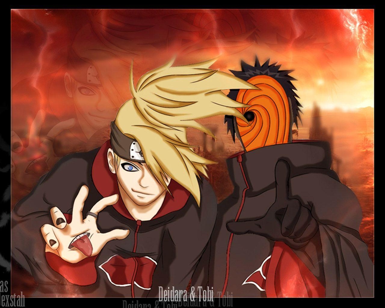 1280x1030 Deidara and Tobi wallpaper, Desktop