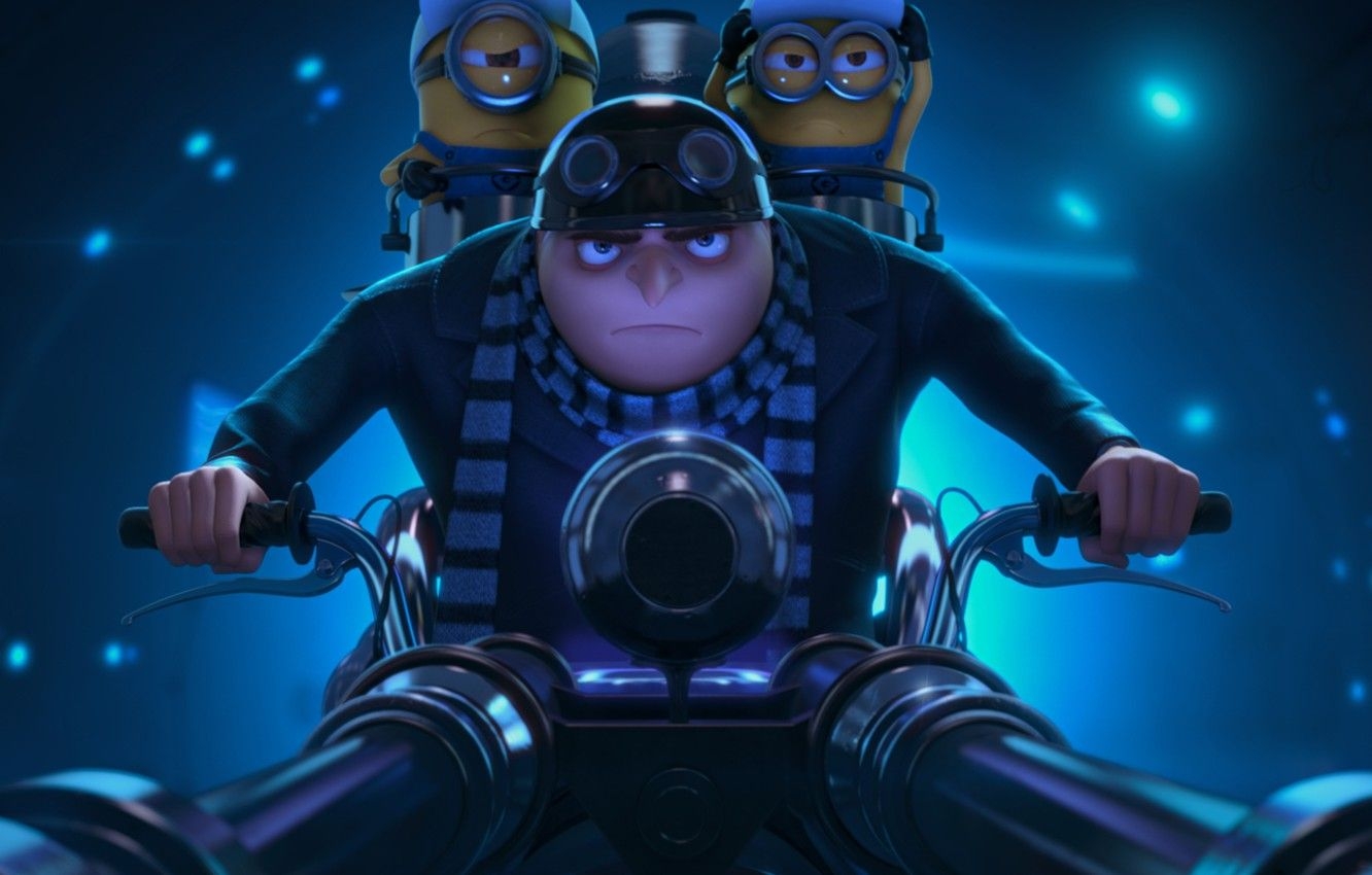 1340x850 Wallpaper glasses, helmet, Minions, Minions, Despicable Me Gru, Despicable Me - for desktop, section фильмы, Desktop