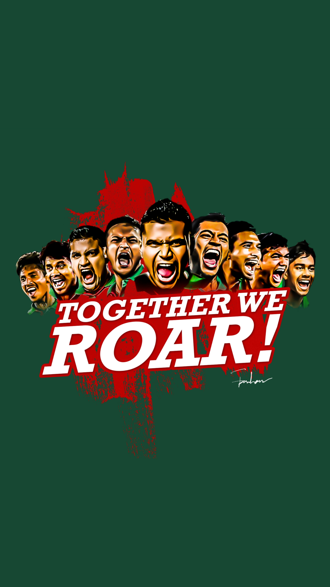 1080x1920 Together We Roar Bangladesh Cricket Team Wallpaper, Phone