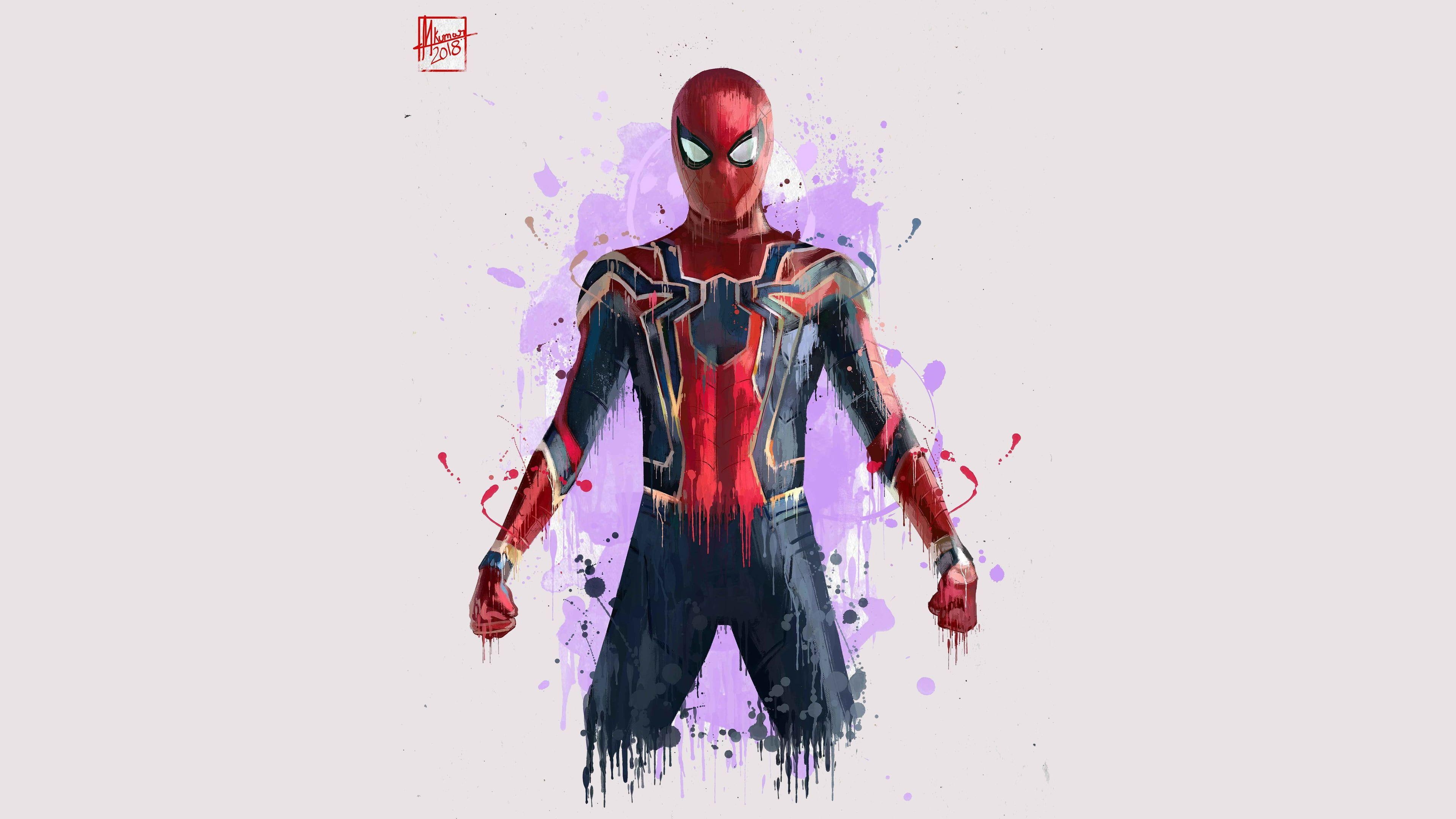 3840x2160 Marvel Spider Man Illustration, Iron Spider, Spider Man, Avengers, Desktop