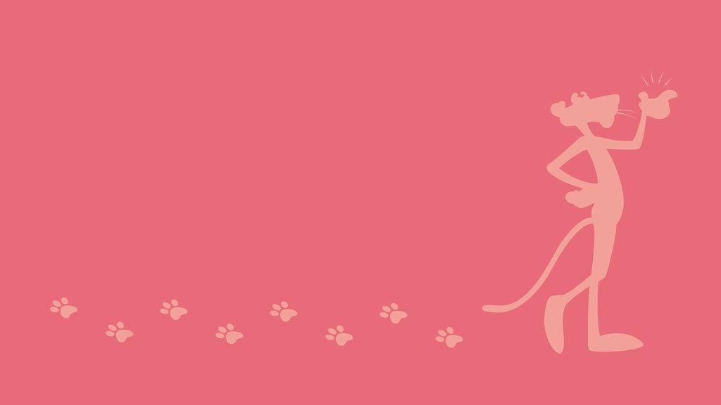 1030x580 Minimalist Wallpaper Pink Panther, Desktop