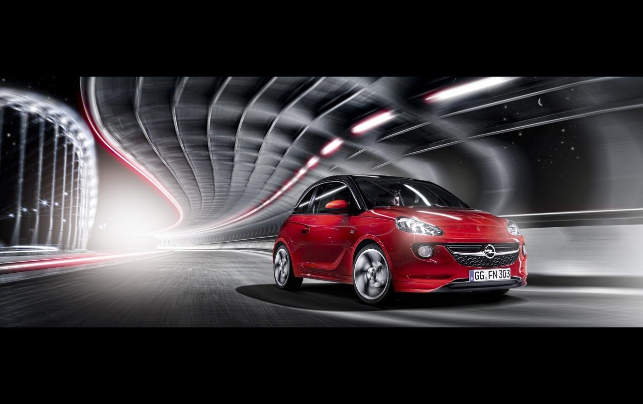 1280x810 Opel ADAM Red Front Motion wallpaper Opel ADAM Red, Desktop