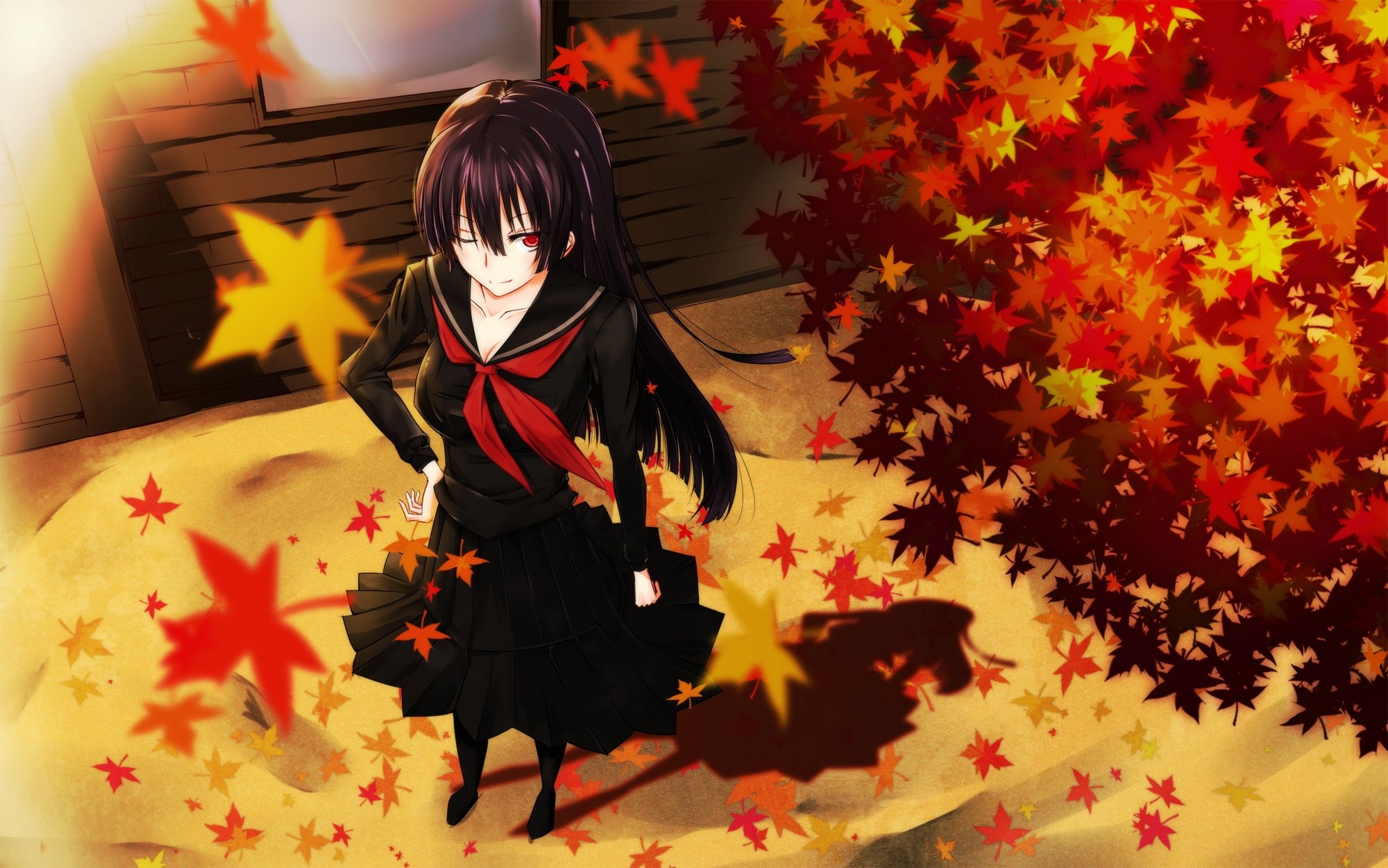 2000x1250 Autumn Anime Girl Wallpaperx1250, Desktop