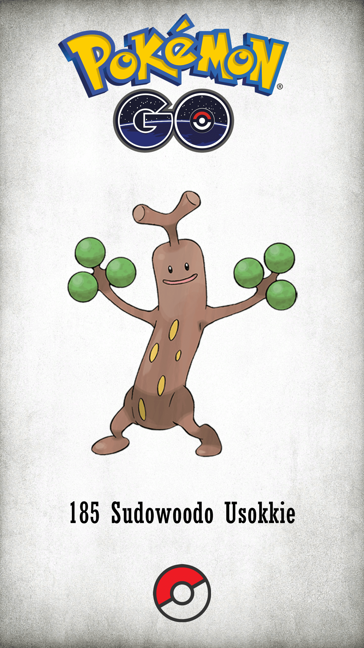 1250x2210 Character Sudowoodo Usokkie, Phone