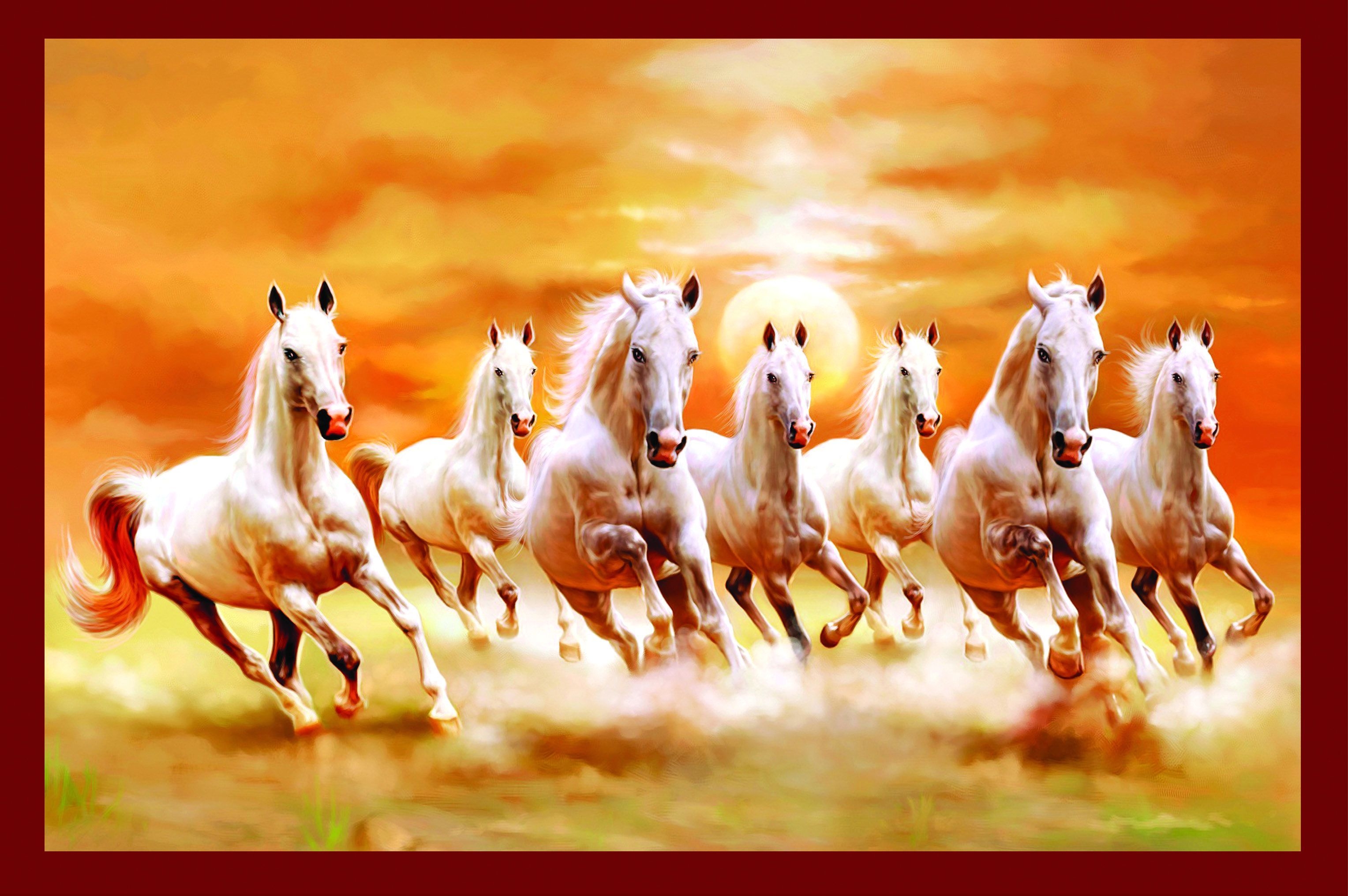 3060x2040 Vastu Seven Horses, Desktop