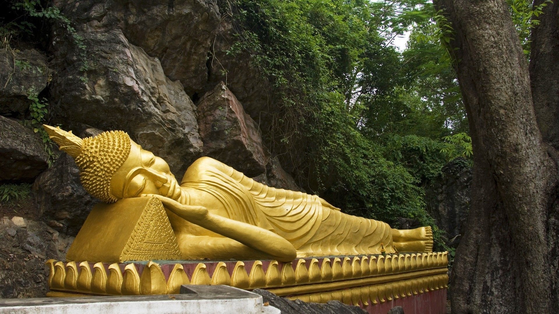 1920x1080 Buddha Laos Reclining Wallpaper HD Wallpaper Of Buddha Wallpaper & Background Download, Desktop