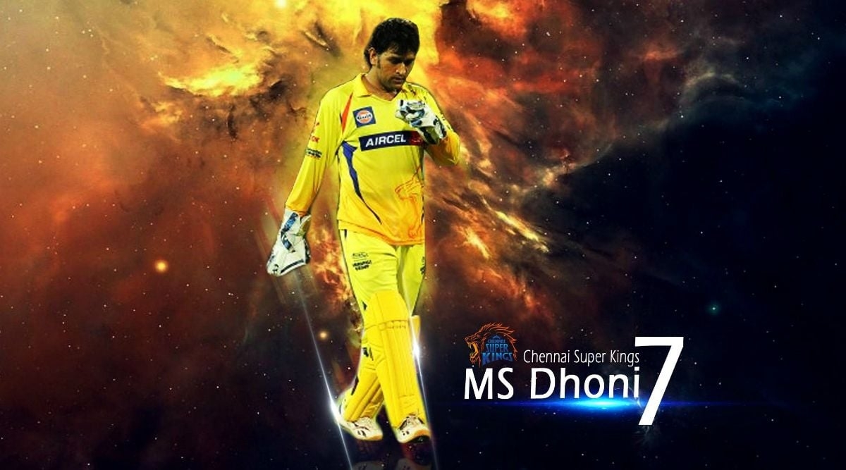 1200x670 MS Dhoni in Chennai Super Kings Jersey, Desktop