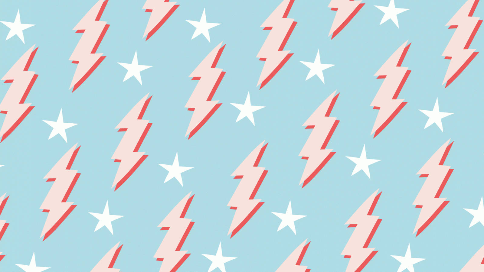 1600x900 Download Pink Preppy Stars And Bolts Wallpaper, Desktop