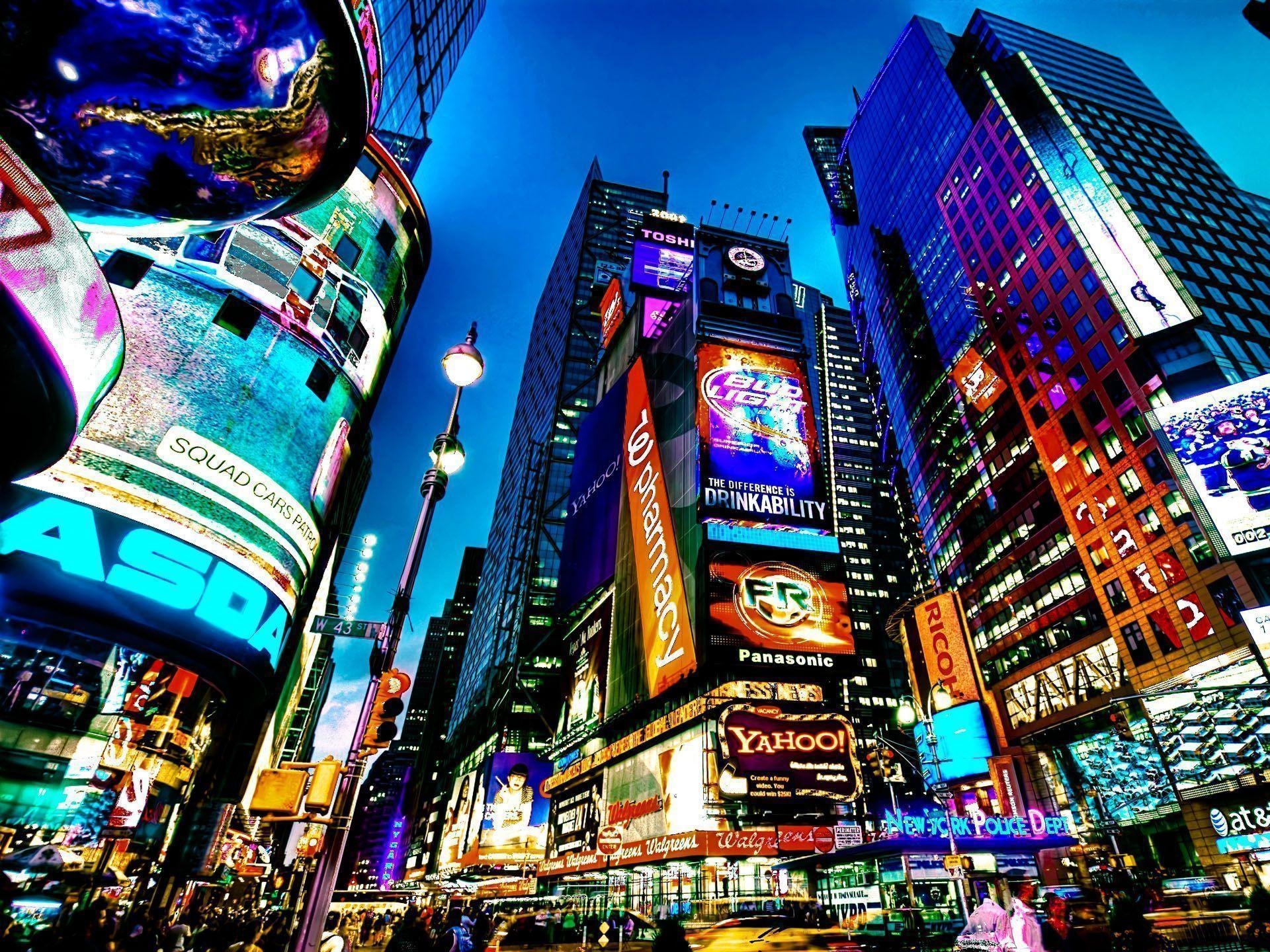 1920x1440 New York Times Square Luminosity wallpaper, Desktop