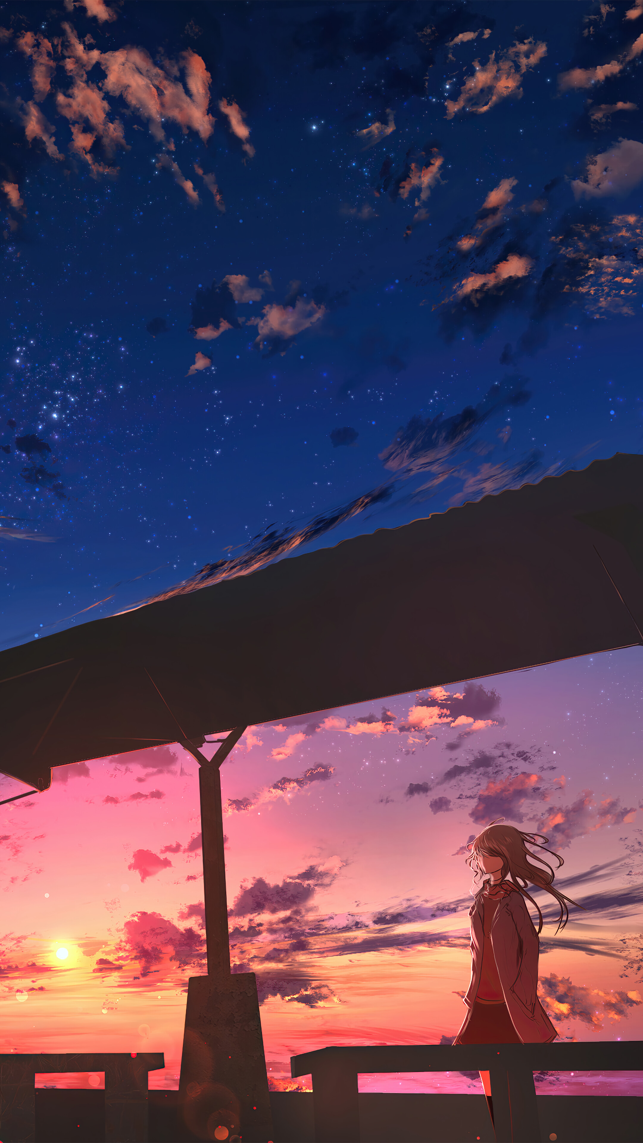 2160x3840 Anime, Scenery, Sunset, 4k Gallery HD Wallpaper, Phone