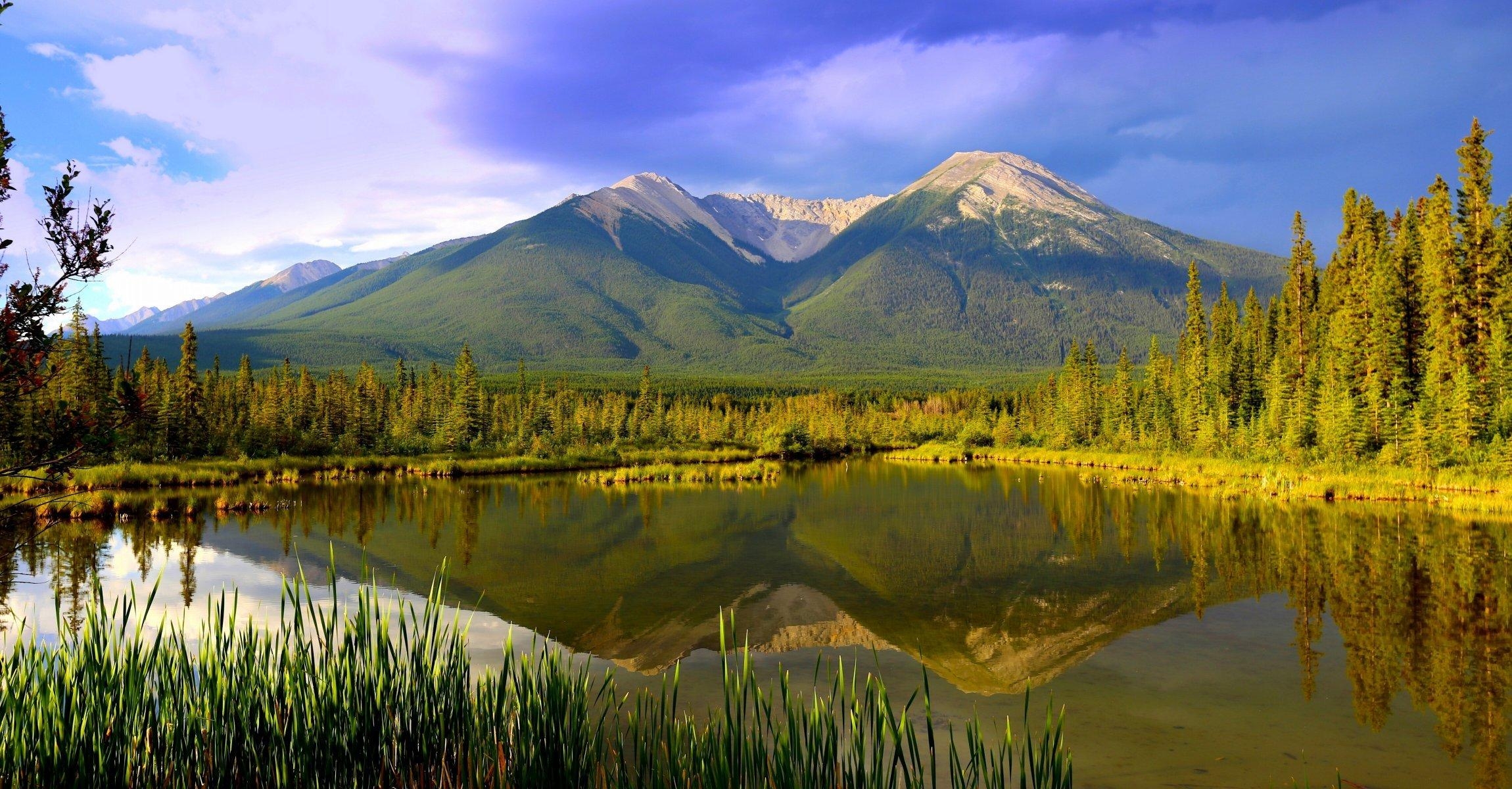 2300x1200 vermilion lakes banff national park alberta canada canadian rocky, Desktop