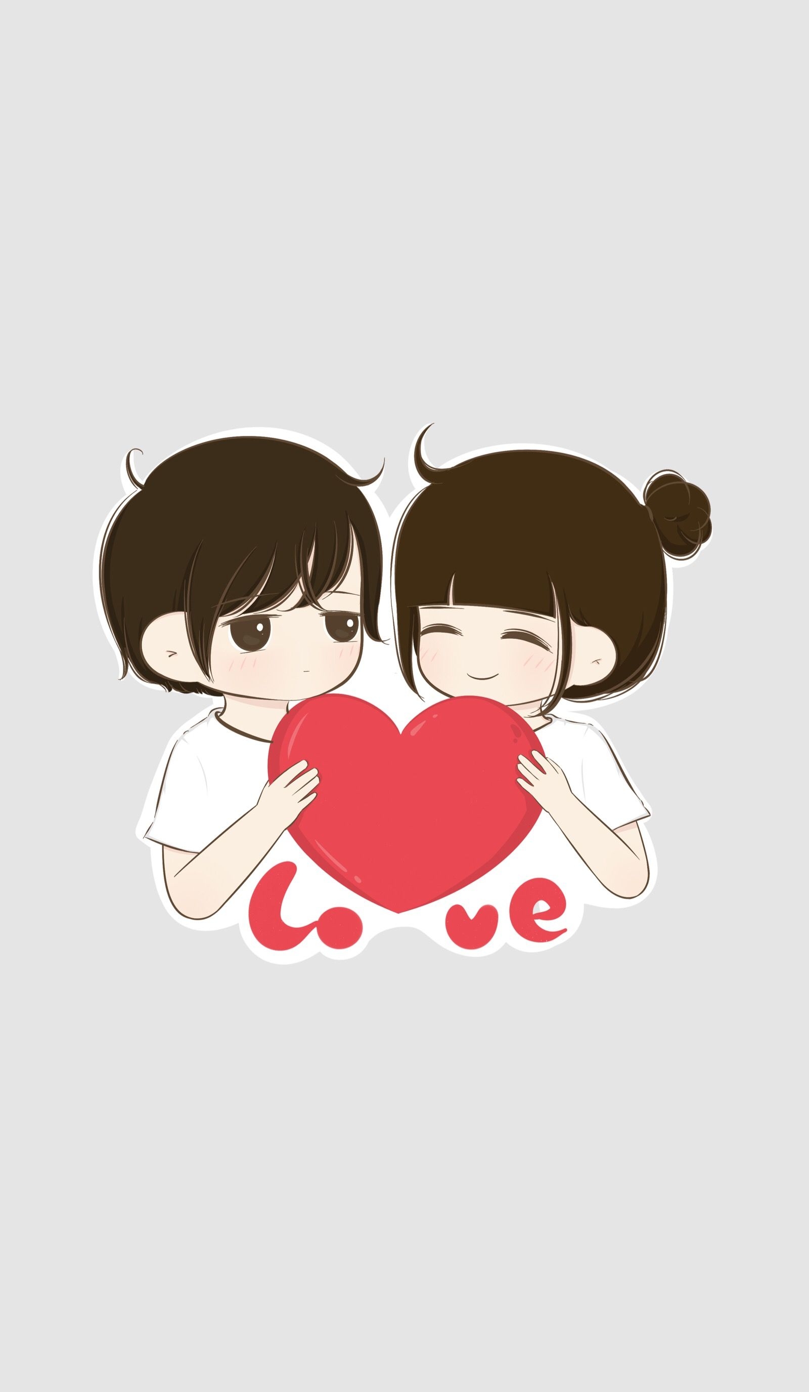 1600x2750 Cute Couple Goals Cartoon Wallpaper, Phone