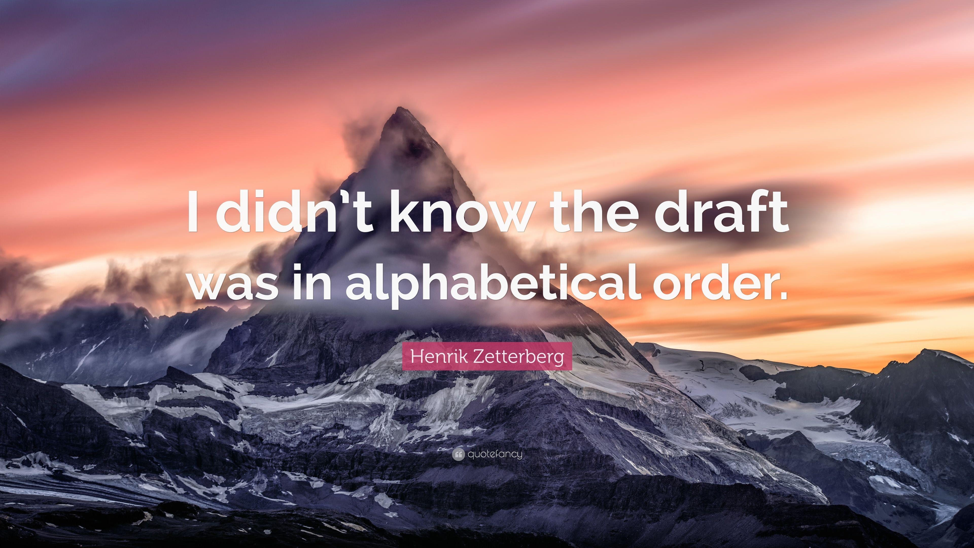 3840x2160 Henrik Zetterberg Quote: “I didn't know the draft was, Desktop