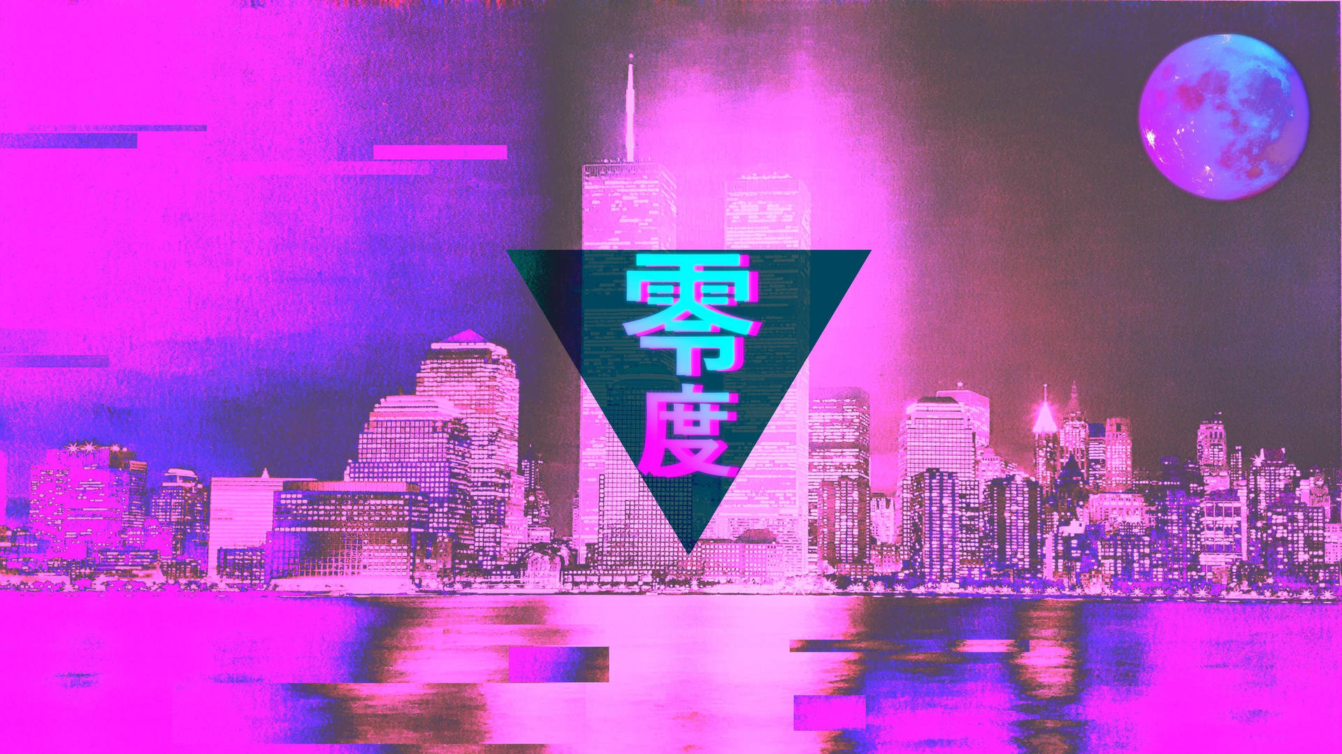 1920x1080 Download Vaporwave Cityscape Artwork Wallpaper, Desktop