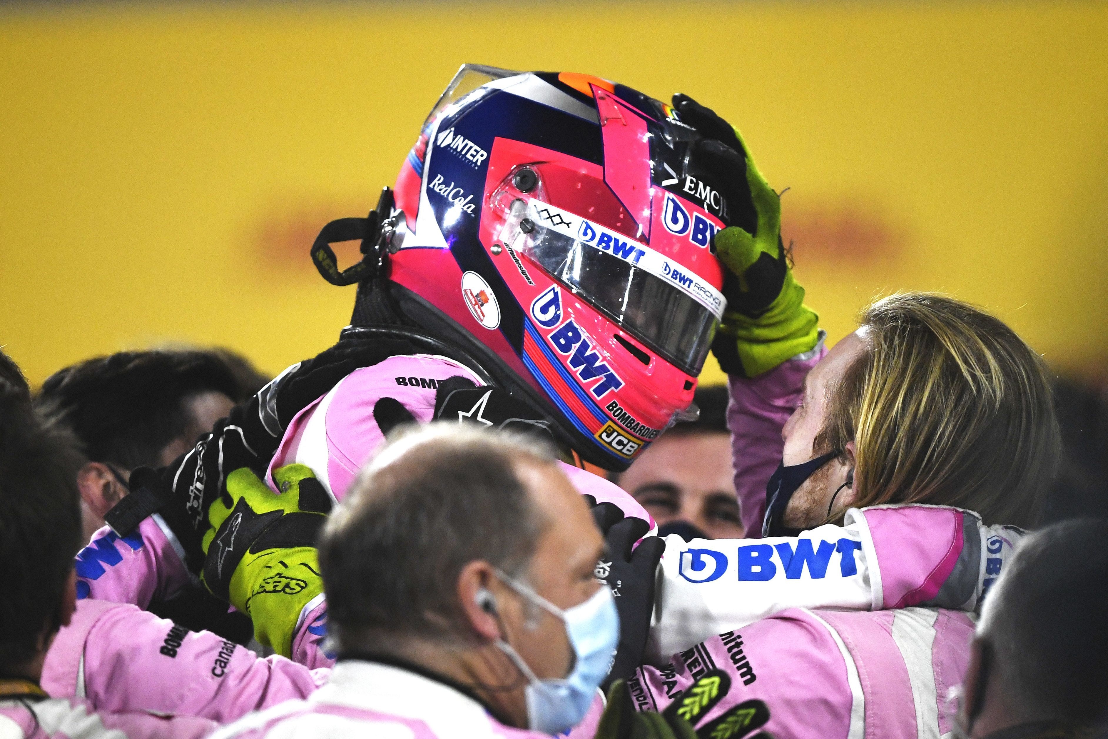 3770x2520 Sergio Perez's win in the F1 Sakhir Grand Prix in Picture, Desktop