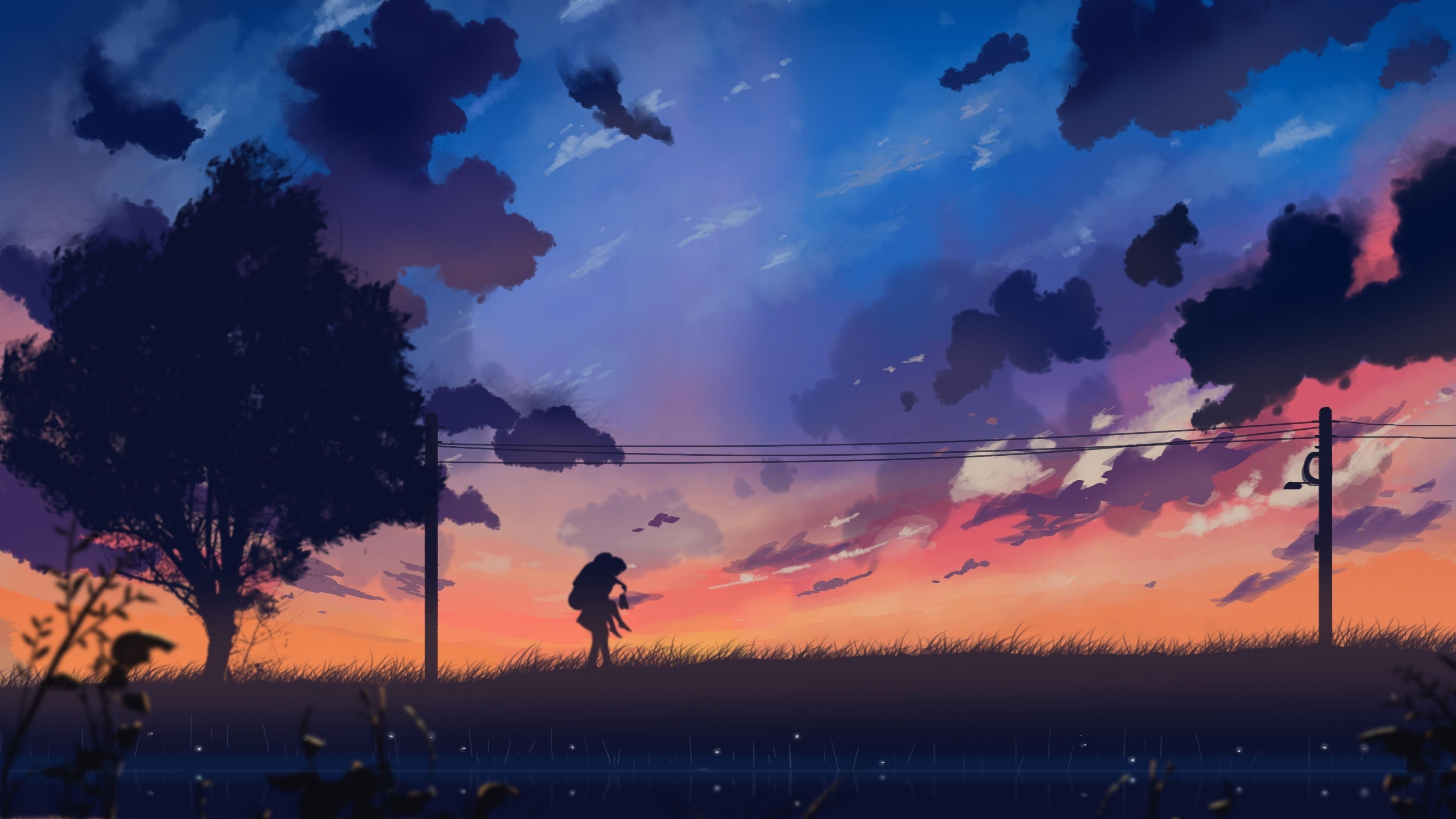 3840x2160 Anime Landscape Wallpaper, Desktop