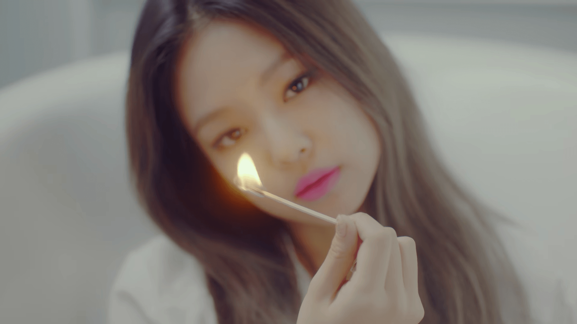 1920x1080 women, #Asian, #brunette, #Jennie Kim, #fire, #matchstick, #Black, Desktop