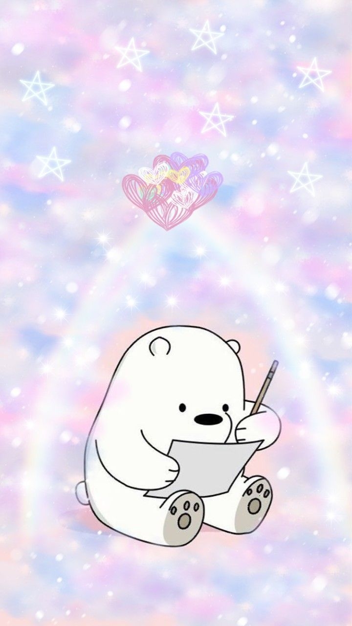 720x1280 Ice bear wallpaper pink aesthetic wallpaper rainbow love star sparkling wallpaper we bare bears di 2020, Phone