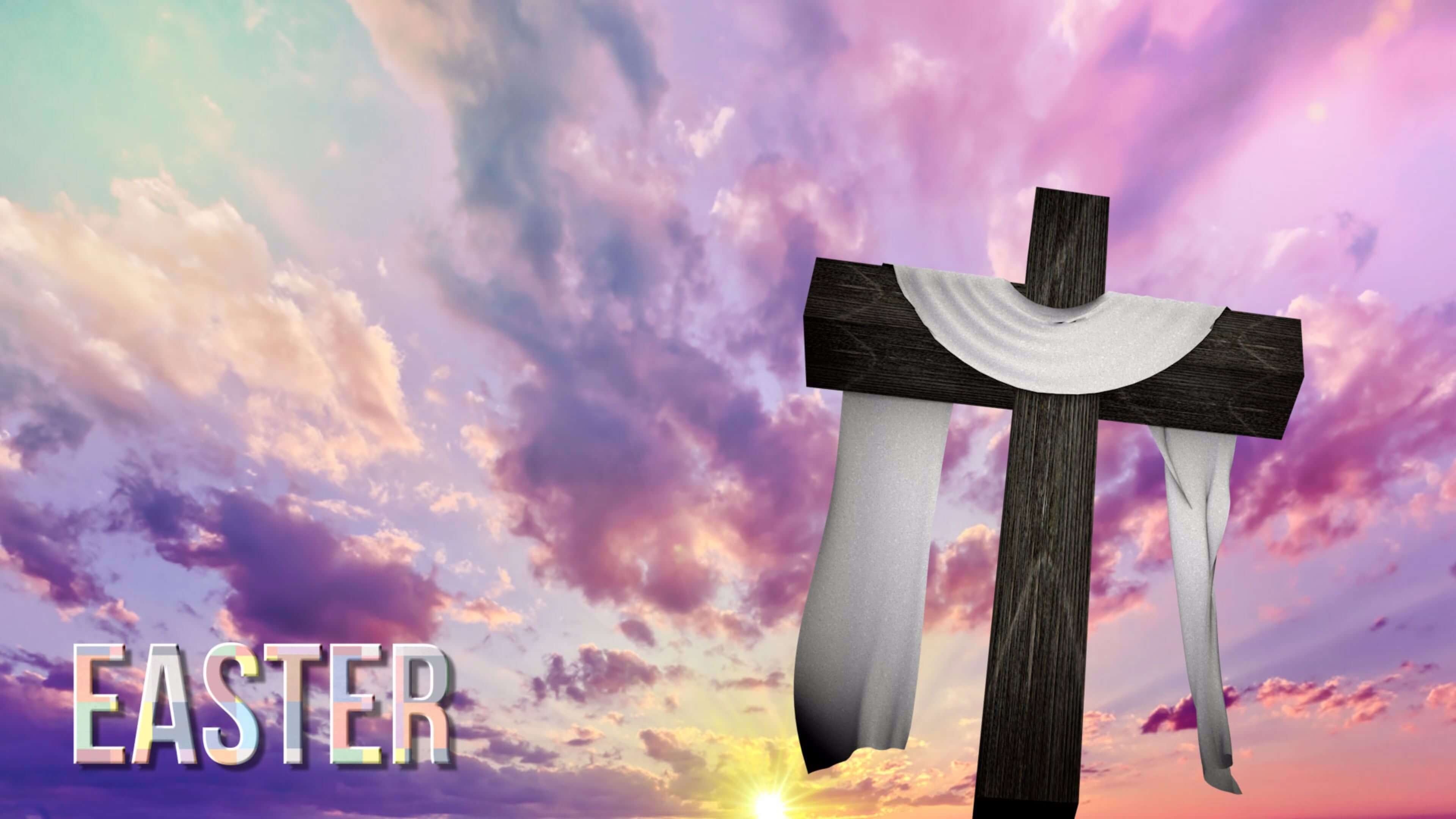 3840x2160 Easter Cross Wallpaper Free Easter Cross Background, Desktop