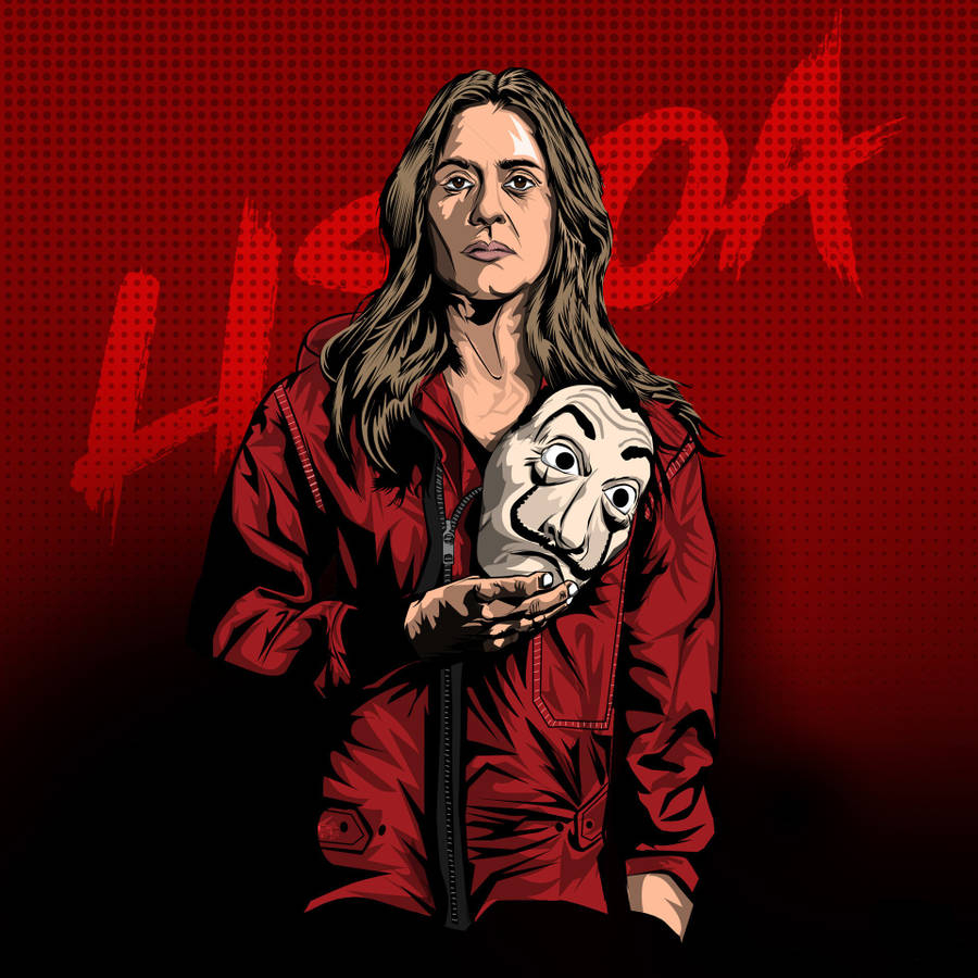 900x900 Download Money Heist Lisbon Vector Art Wallpaper, Phone