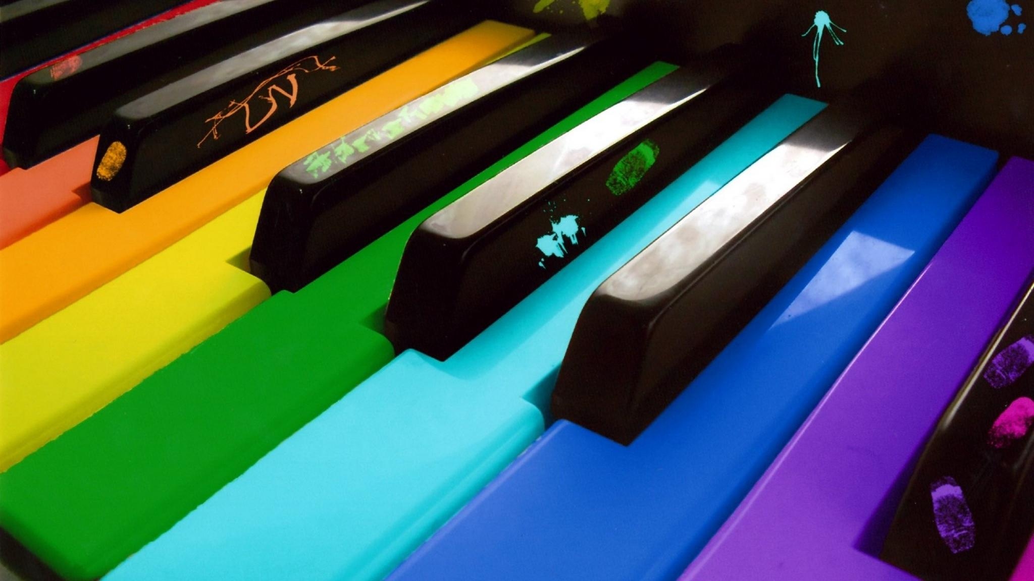 2050x1160 Download wallpaper  piano, colored, keys ultrawide monitor, Desktop