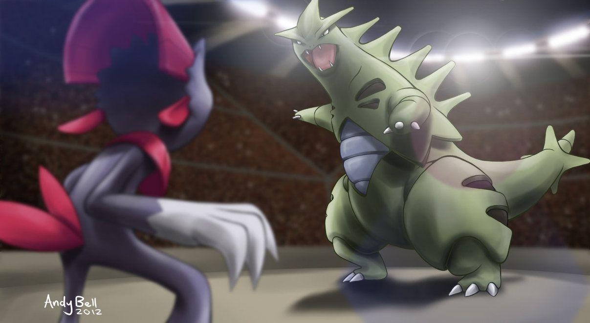 1210x670 BATTLE! Weavile VS Tyranitar, Desktop