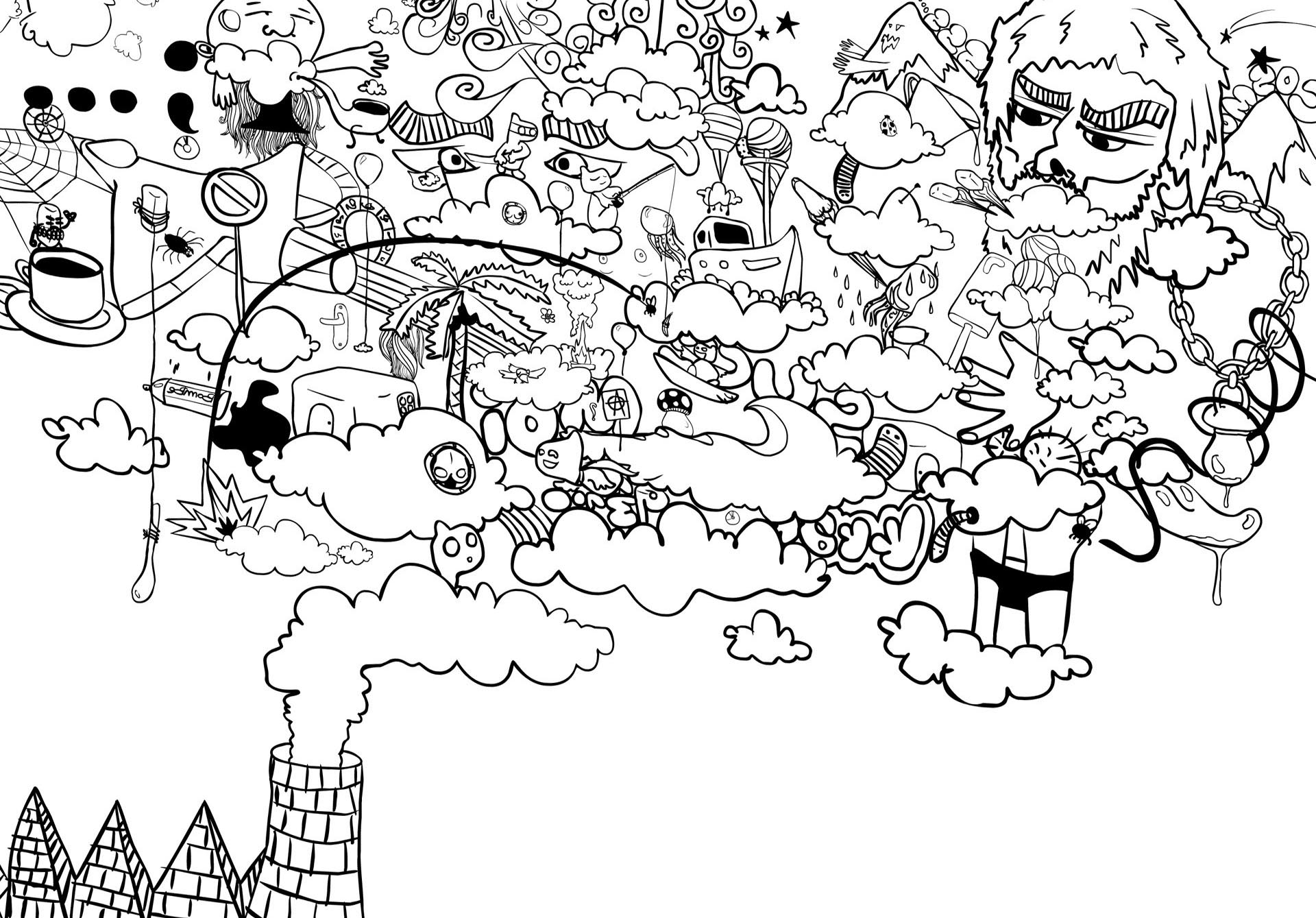 1920x1340 Wallpaper, drawing, illustration, monochrome, artwork, text, line art, cartoon, pattern, head, movie characters, ART, tree, area, point, design, artworks, black and white, vertebrate, fictional character, font, organ, fiction, organism, coloring book, Desktop