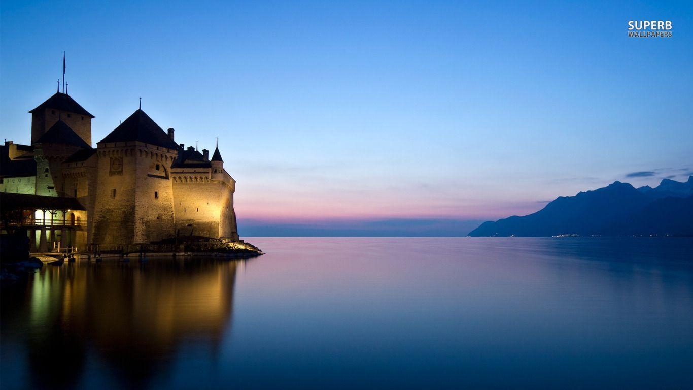 1370x770 Chillon Castle, Switzerland wallpaper wallpaper - #, Desktop