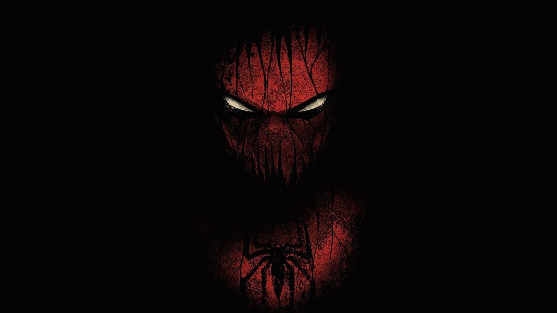 1920x1080 Red and black, spiderman, minimal wallpaper, HD image, picture, background, 671f54, Desktop