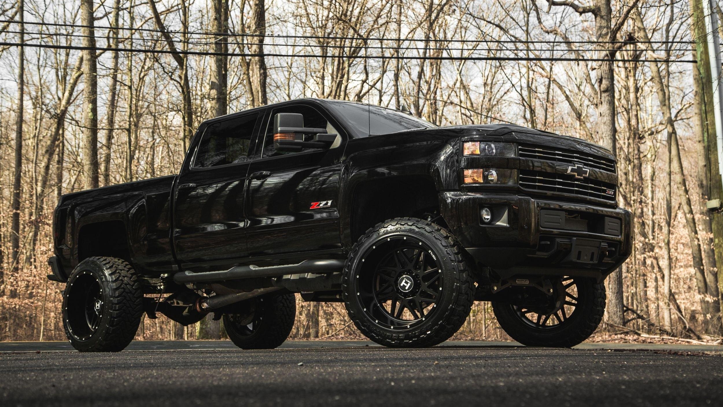 2500x1410 Custom Chevy Silverado Black Chevy Silverado, HD, Desktop