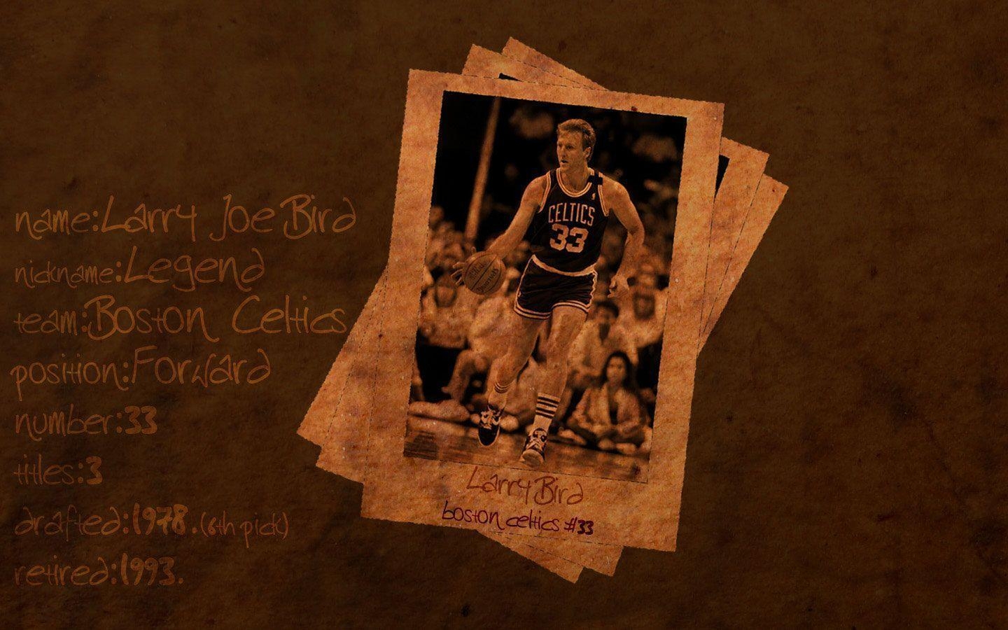 1440x900 Larry Bird Career Bio Wallpaper. Basketball Wallpaper at, Desktop