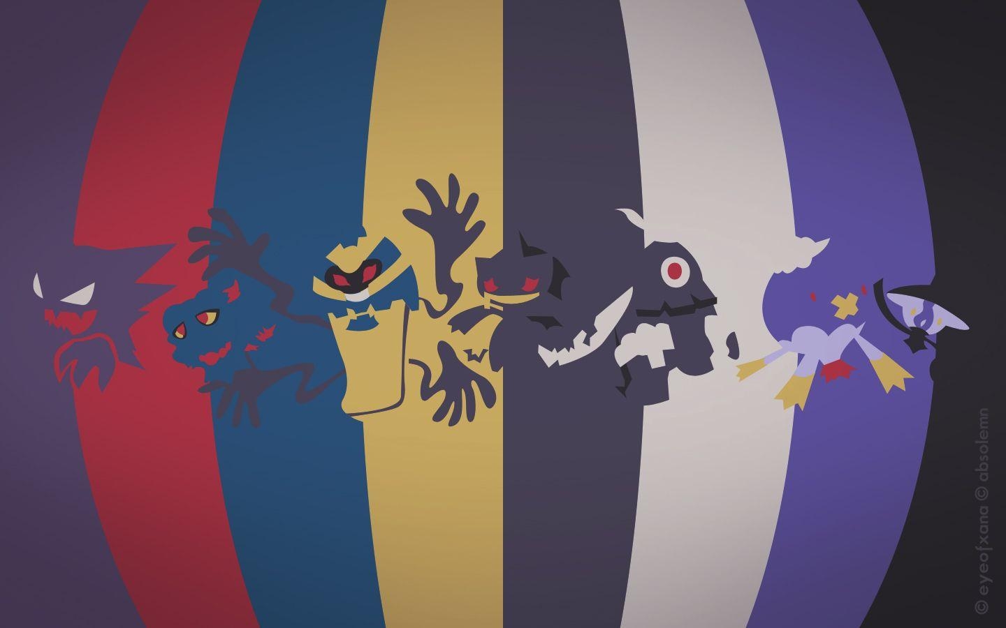 1440x900 Haunter, Misdreavus, Cofagrigus, Banette, Dusclops, Drifblim, Desktop